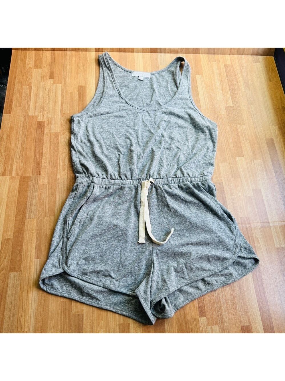 Spiritual gangster gray sleeveless romper size medium